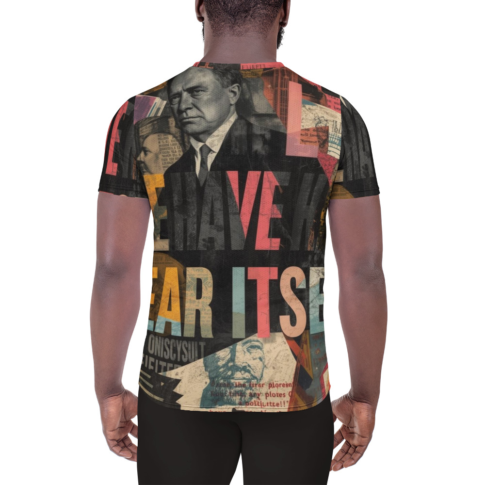 Fear Itself 1933 Newsreel Graphic Tee – Official SilverScrin Edition - Image 2