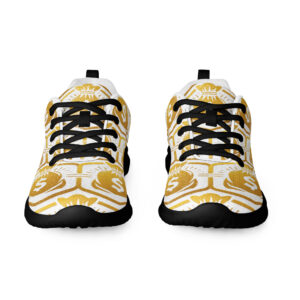 The Gold Rush 1925 White & Gold Sneakers – Klondike Mosaic Official SilverScrin Edition